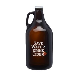 64 Oz. Homebrew Amber Glass Growler