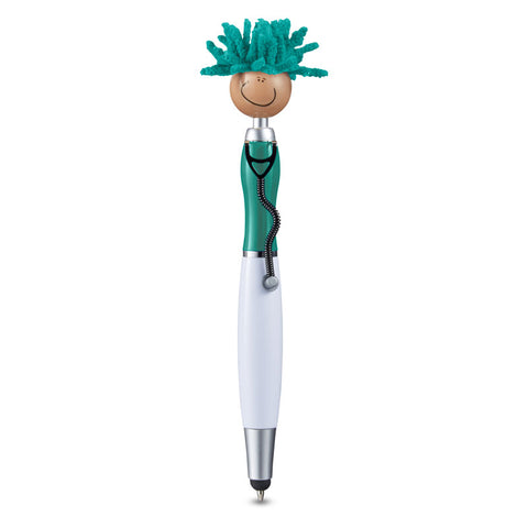 Multicultural MopToppers® Screen Cleaner w/Stethoscope Stylus Pen (Tan Skin)