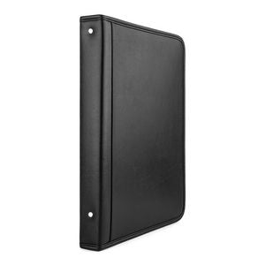 Bugatti Vegan Leather Ring Binder 1-inch with card Slots and zip around closure