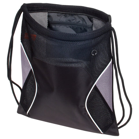 Jumbo Globetrotter Mesh Fabric Drawstring Bag