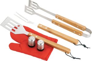 BBQ Now Apron and 7 piece BBQ Set