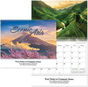 Scenic Asia Spiral Wall Calendar
