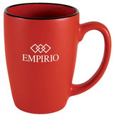 Houston 16oz matte red/black ceramic mug in Ripple gift box