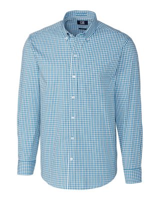 Cutter & Buck Easy Care Stretch Gingham Mens Long Sleeve Dress Shirt
