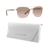 Michael Kors Stratton Sunglasses, Rose Gold/Brown Rose Gradient Lens, Size 59