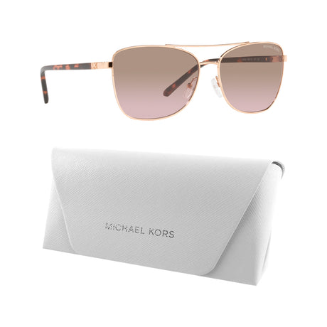 Michael Kors Stratton Sunglasses, Rose Gold/Brown Rose Gradient Lens, Size 59