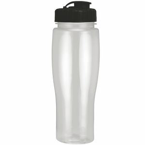 24 Oz. Contour Translucent Bottle w/ Flip Top Lid