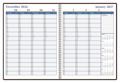 Triumph® Calendars Weekly Time Manager