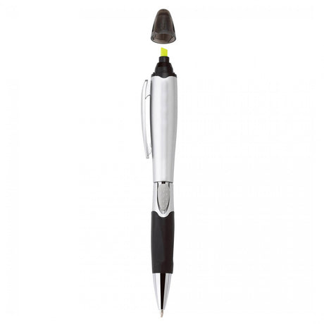 Silver Blossom Ballpoint Penhighlighter