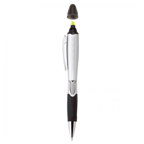 Silver Blossom Ballpoint Penhighlighter