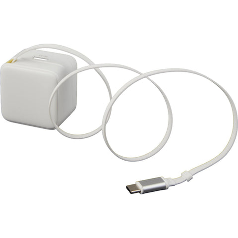 ETL Listed 20W Wall Charger with Retractable Cable