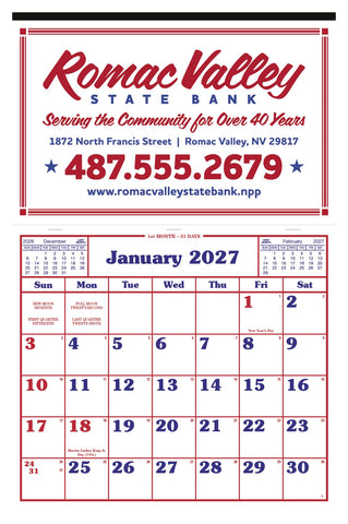 Skinner & Kennedy® Apron Style Calendar