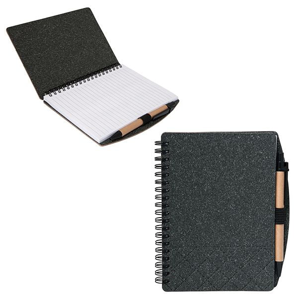 Geneva Cardboard Spiral Notebook with Pen