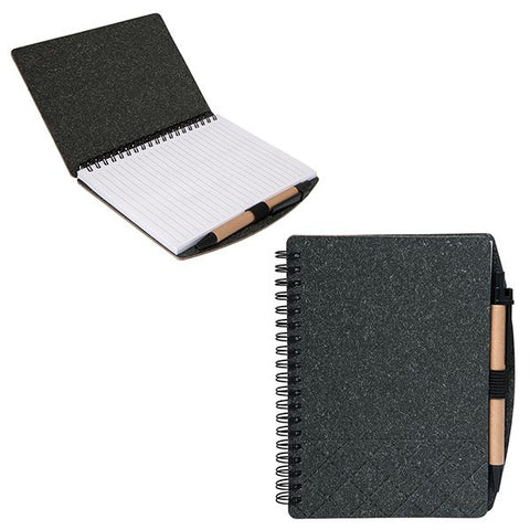 Geneva Cardboard Spiral Notebook with Pen