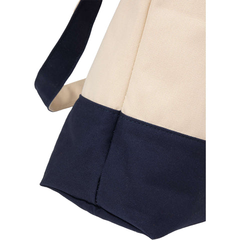 Color Accent Zippered Cotton Tote