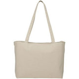 Zippered 10oz Cotton Canvas Shopper Tote