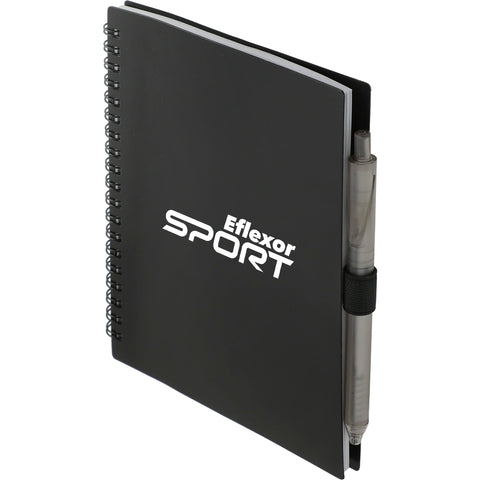 5.5'' x 7'' FSC® Recycled Spiral Notebook w/ rPET Pen