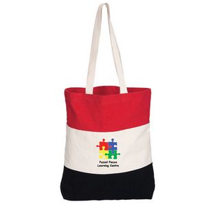 Tri-Colour Cotton Tote Bag
