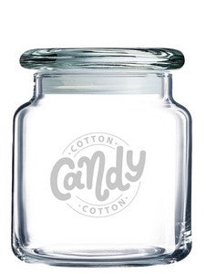 ~Candy Jar 16oz with lid clear glass