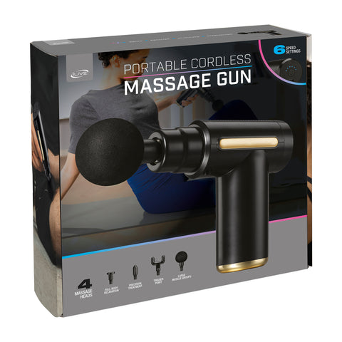 iLive Portable Cordless Massage Gun - Black