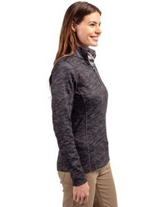 Cutter & Buck Traverse Stretch Camo Print Quarter Zip Womens Pullover
