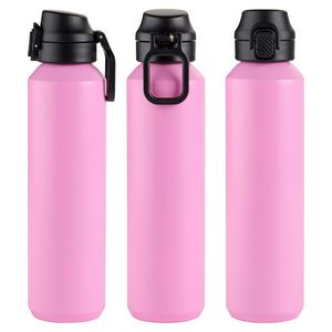 Nexus 27 oz Recycled Aluminum Bottle with Flip-Top Lid and Carabiner