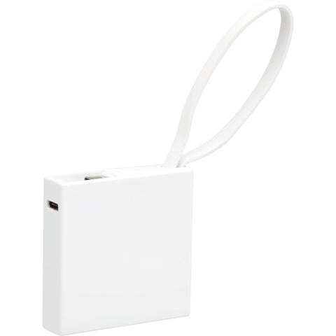 Recycled ABS 2000 mAh Power Bank with Type-C Cable