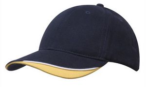 Brushed Heavy Cotton Cap w/Indented Peak