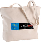 Zippered 10oz Cotton Canvas Shopper Tote