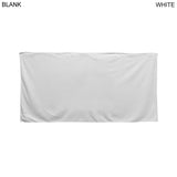 Heaviest Weight, Plush Velour Terry Cotton Blend Beach Towel, 30x60, Sublimated Logo Edge to Edge