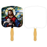 Religious Hand Fan/ Jesus the Good Shepherd