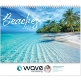 Full Colour Beaches Spiral Wall Calendar
