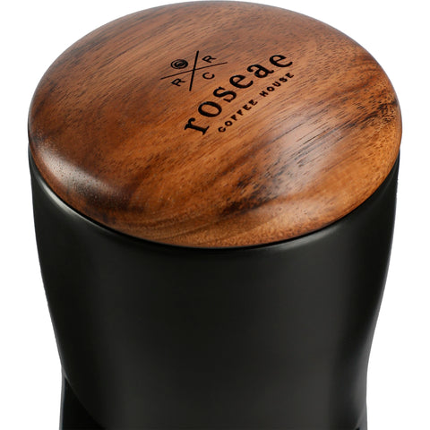 10 Oz. Reno Double Wall Ceramic Tumbler w/Wood Lid
