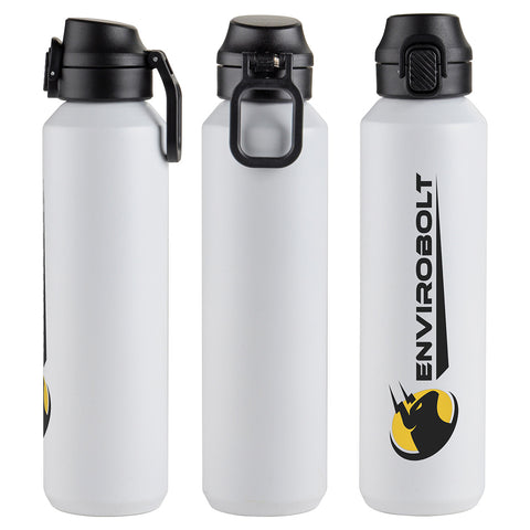 Nexus 27 oz Recycled Aluminum Bottle with Flip-Top Lid and Carabiner