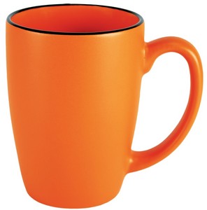 Houston 16oz matte orange/black ceramic mug in Ripple gift box