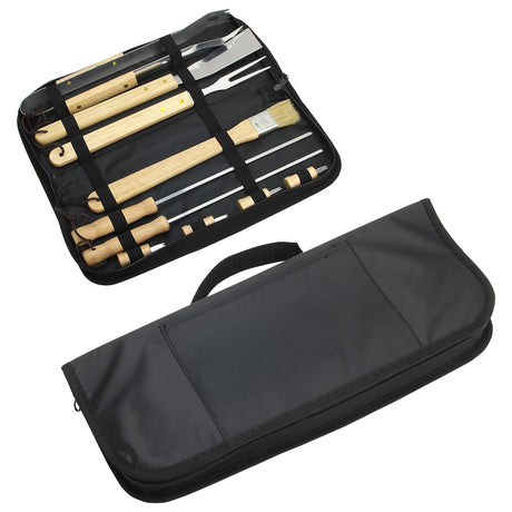 Redwood 10-piece Stainless Steel BBQ Set with Carrying Bag