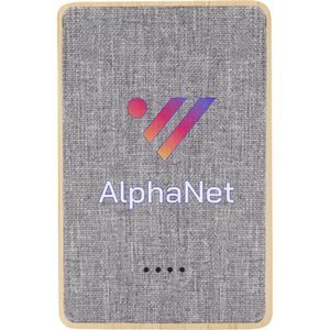 Dual Port Bamboo/rPET Power Bank 5,000 mAh