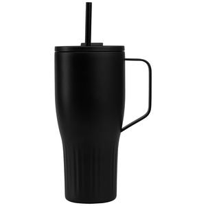 Majesty Recycled Stainless Steel Straw Tumbler - 30 oz. - Laser Engraved