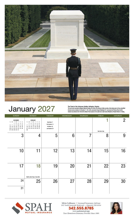 HotLine Products American History Appointment Calendar - Stapled open image