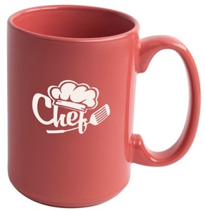 Jumbo 15oz coral ceramic mug - Etched