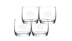 ~Nordic 10oz clear glass DOF S/4 in a Midnight black gift box