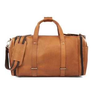 000897 Bugatti Colombian Leather Luggage Duffel Bag