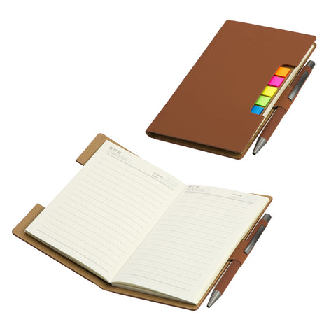 Alliance Hardcover Journal With Sticky Flags & Pen