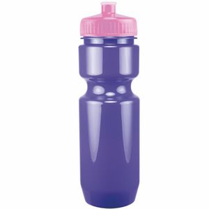 22 Oz. Bike Bottle w/ Push Pull Lid - Solid Colors