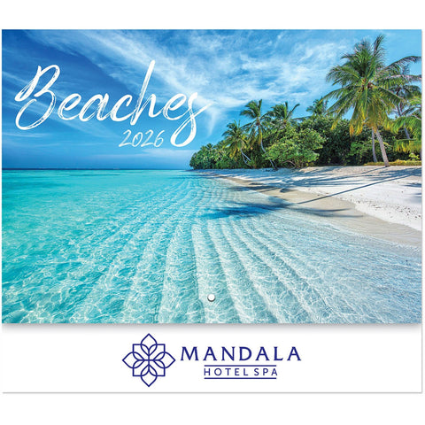 Beaches Stapled Wall Calendar