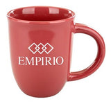 Salem 14oz coral glossy finish solid colour ceramic mug