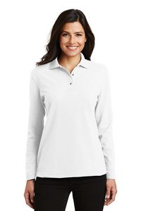 Port Authority® Ladies' Silk Touch™ Long Sleeve Polo Shirt