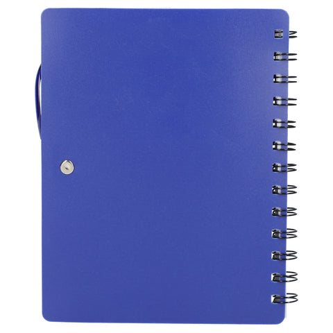 5'' x 7'' Recycled Dual Pocket Spiral Notebook w Pen