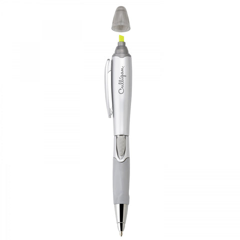 Silver Blossom Ballpoint Penhighlighter