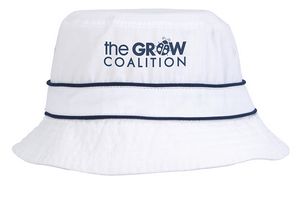 Cotton Bucket Hat with Trim